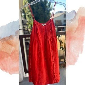 Joie Silk Dress, orange-red